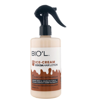 لوسیون مو تقویت کننده بیول مدل Chocolate Ice Cream مناسب مو نازک و آسیب دیده حجم 400 میلی لیتر